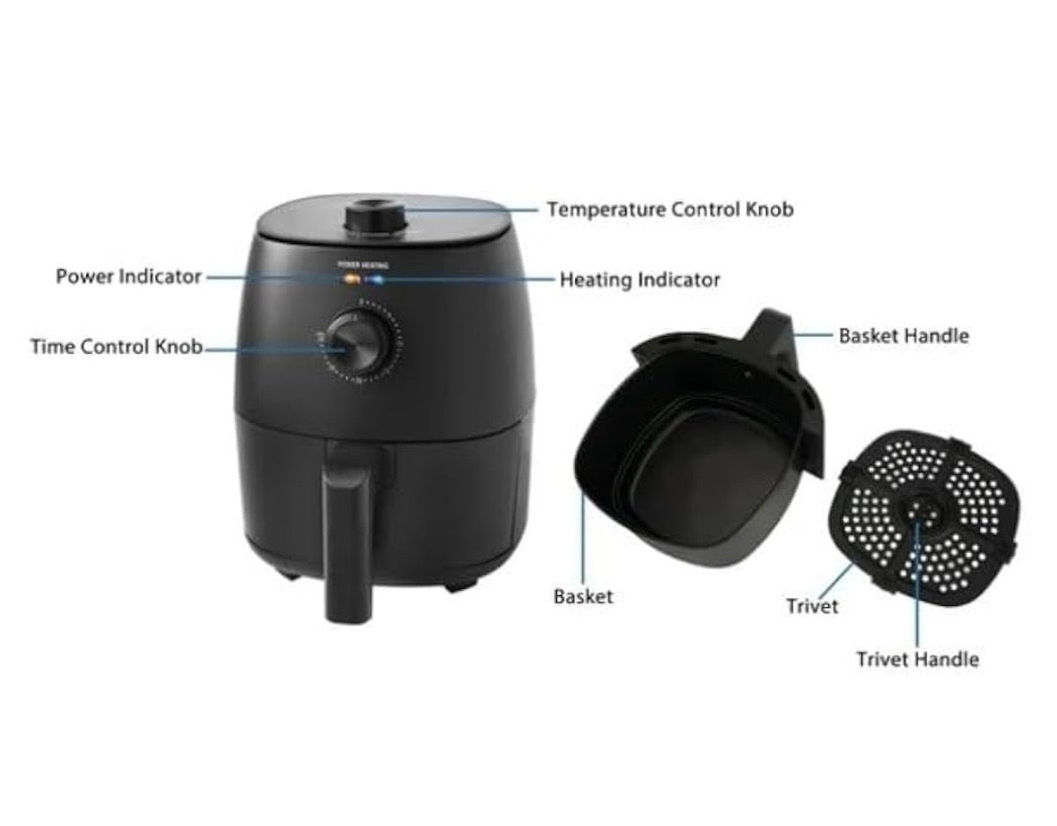 Compact Air Fryer – 2.2 Qt