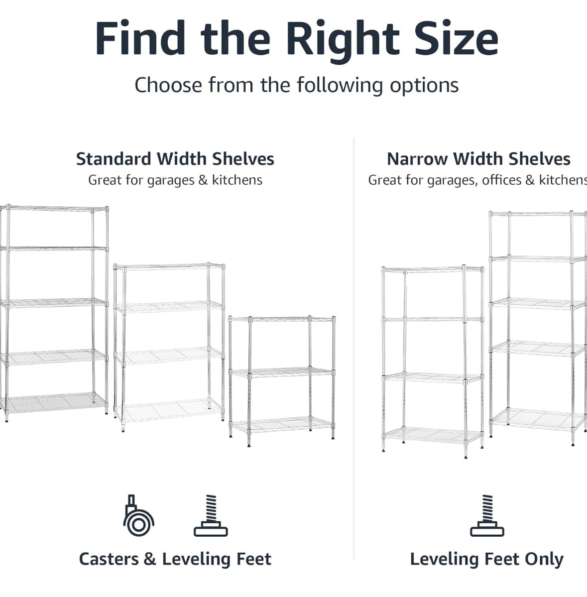 5-Tier Heavy-Duty Adjustable Metal Storage Rack — Chrome Finish (Kitchen / Garage / Utility)