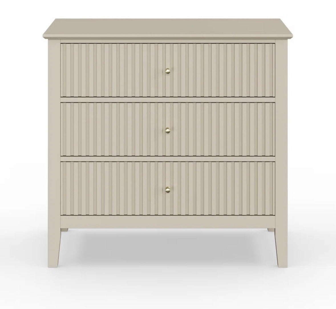 Modern Fluted 3-Drawer Wide Dresser – Minimalist Storage Cabinet