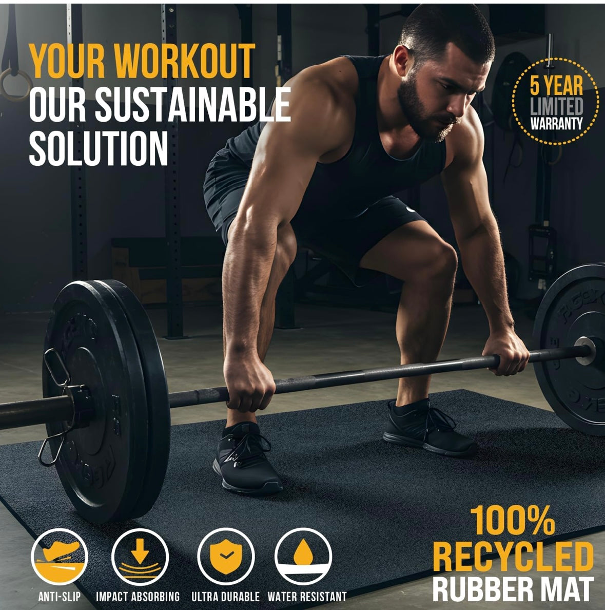 Dinoflex Heavy-Duty Rubber Floor Runner – Made in Canada 🇨🇦