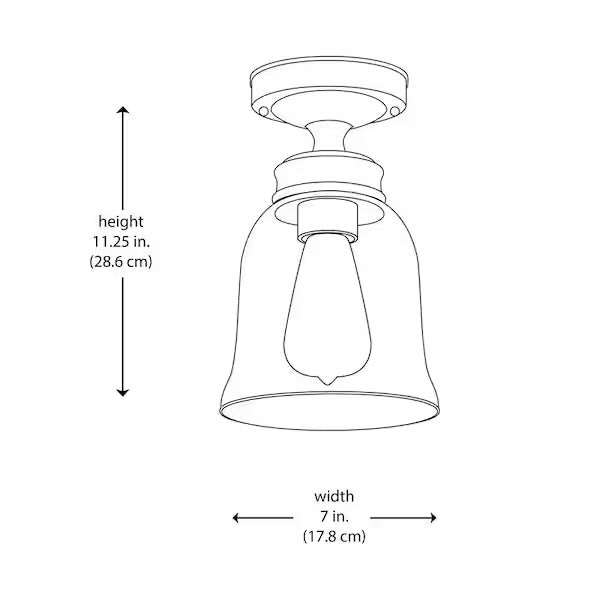 Hampton Bay Vintage Semi-Flush Mount Ceiling Light
