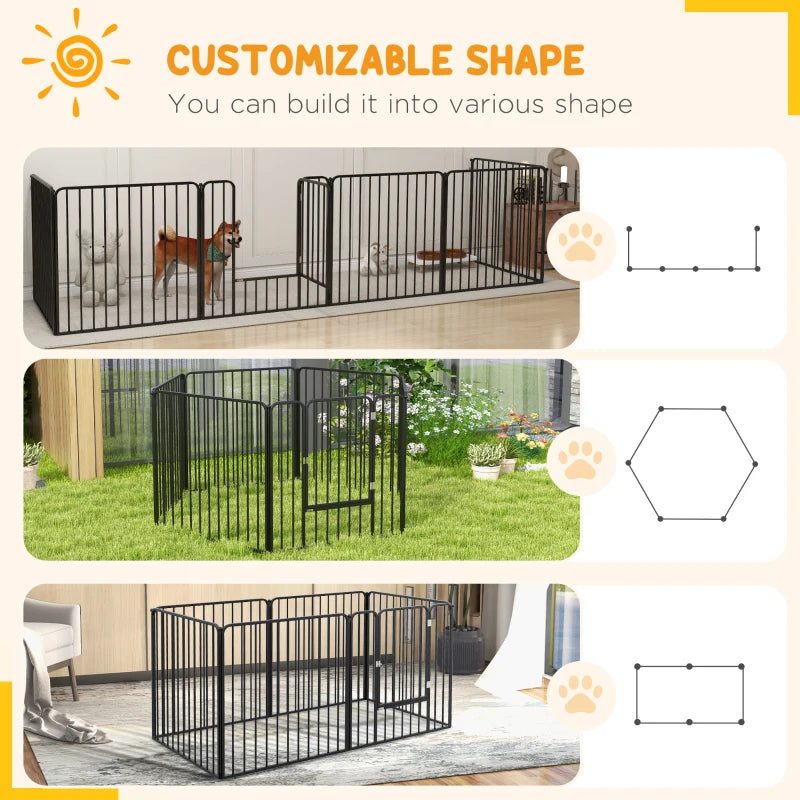 PawHut 6-Panel Steel Pet Playpen