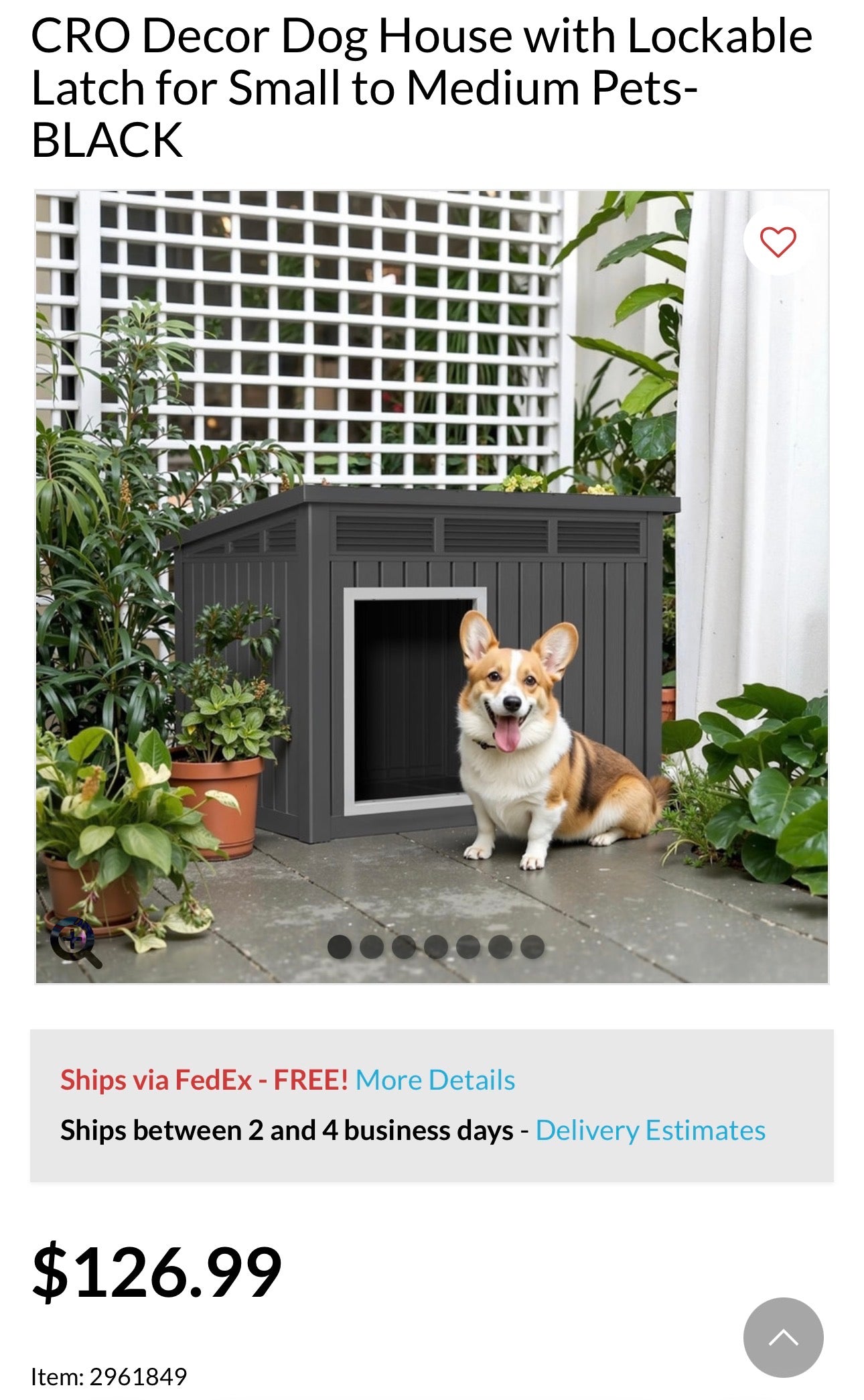 CRO Decor Wood-Grain Pet Cage with Lockable Latch