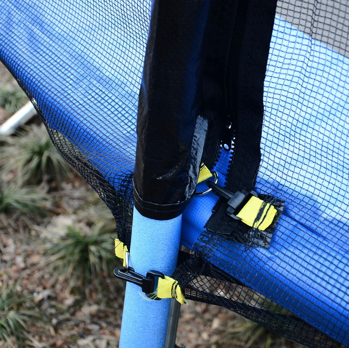 Soozier 12FT Trampoline Safety Enclosure Net with Poles — UV-Resistant Protective Net (Frame & Poles Included)