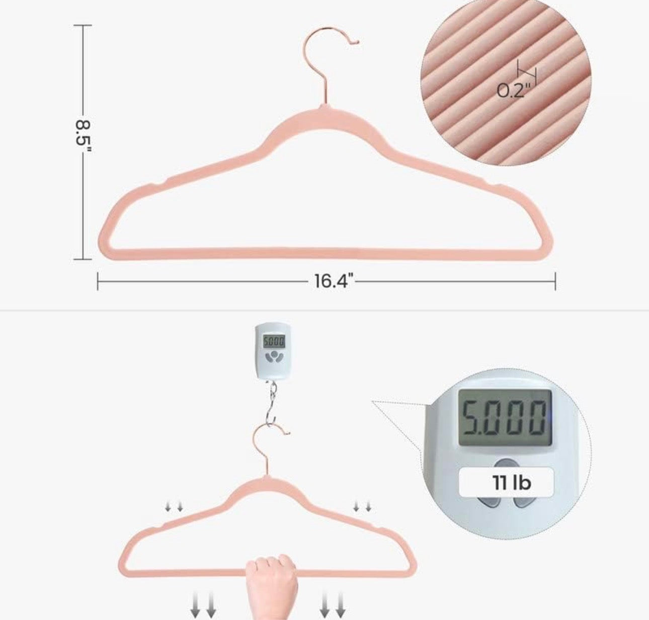 SONGMICS 50-Pack Velvet Non-Slip Hangers