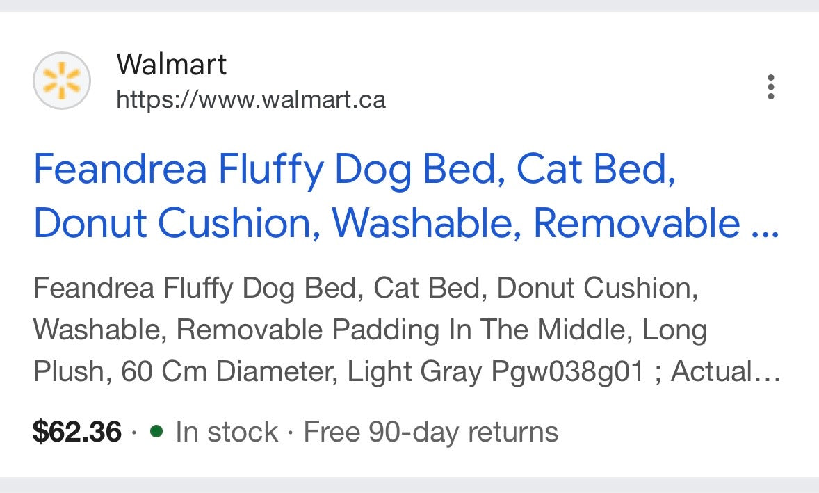Fluffy Donut Dog Bed