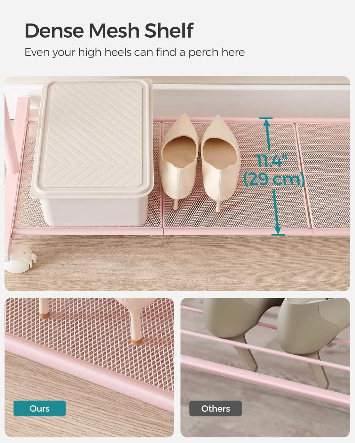 SONGMICS Rolling Clothes Rack with Shelf
