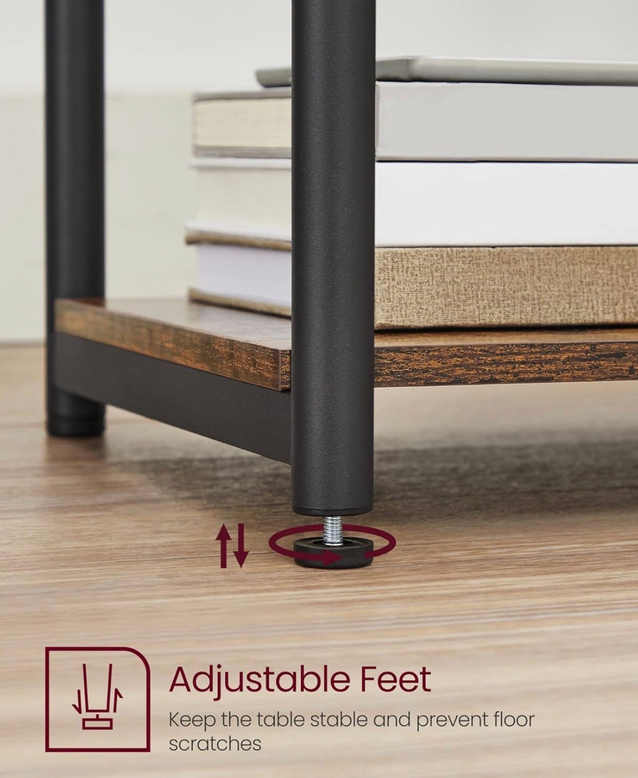 VASAGLE Industrial Side Tables – Set of 2