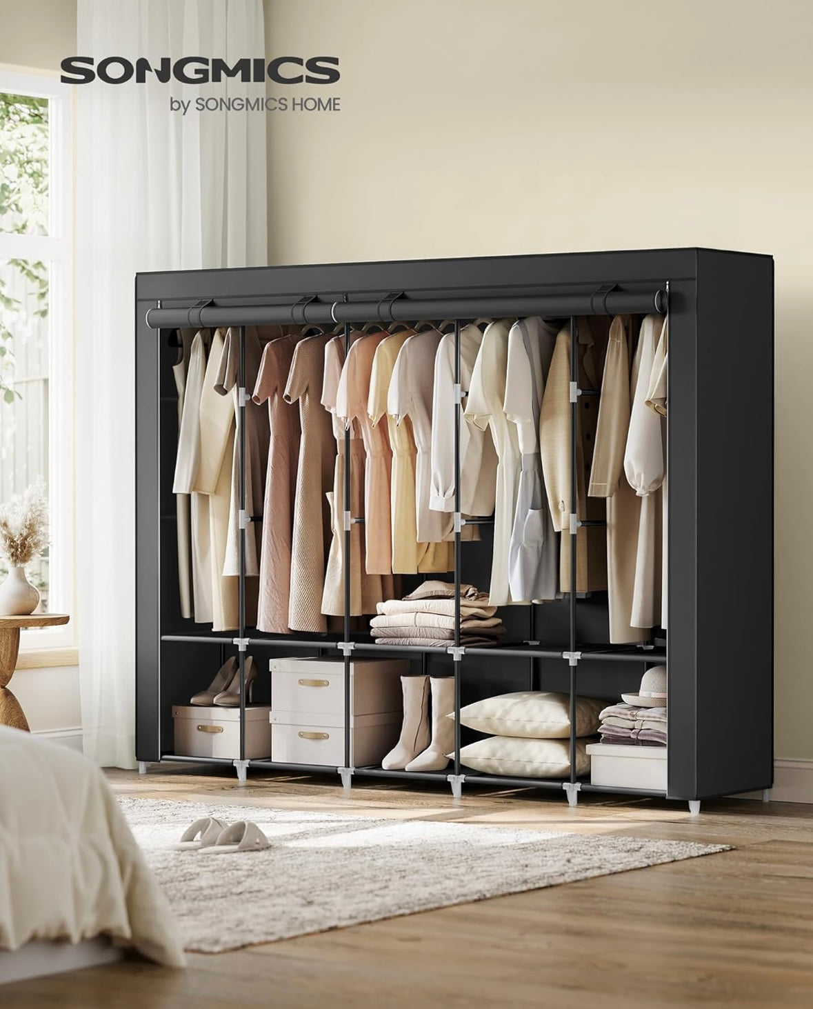 SONGMICS 5-Tier Portable Closet Organizer – Ink Black