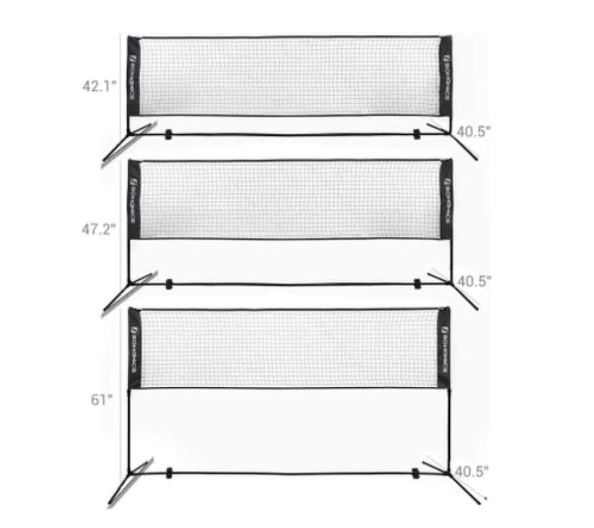 Portable Adjustable Badminton Net Set – Multi-Sport Outdoor Game