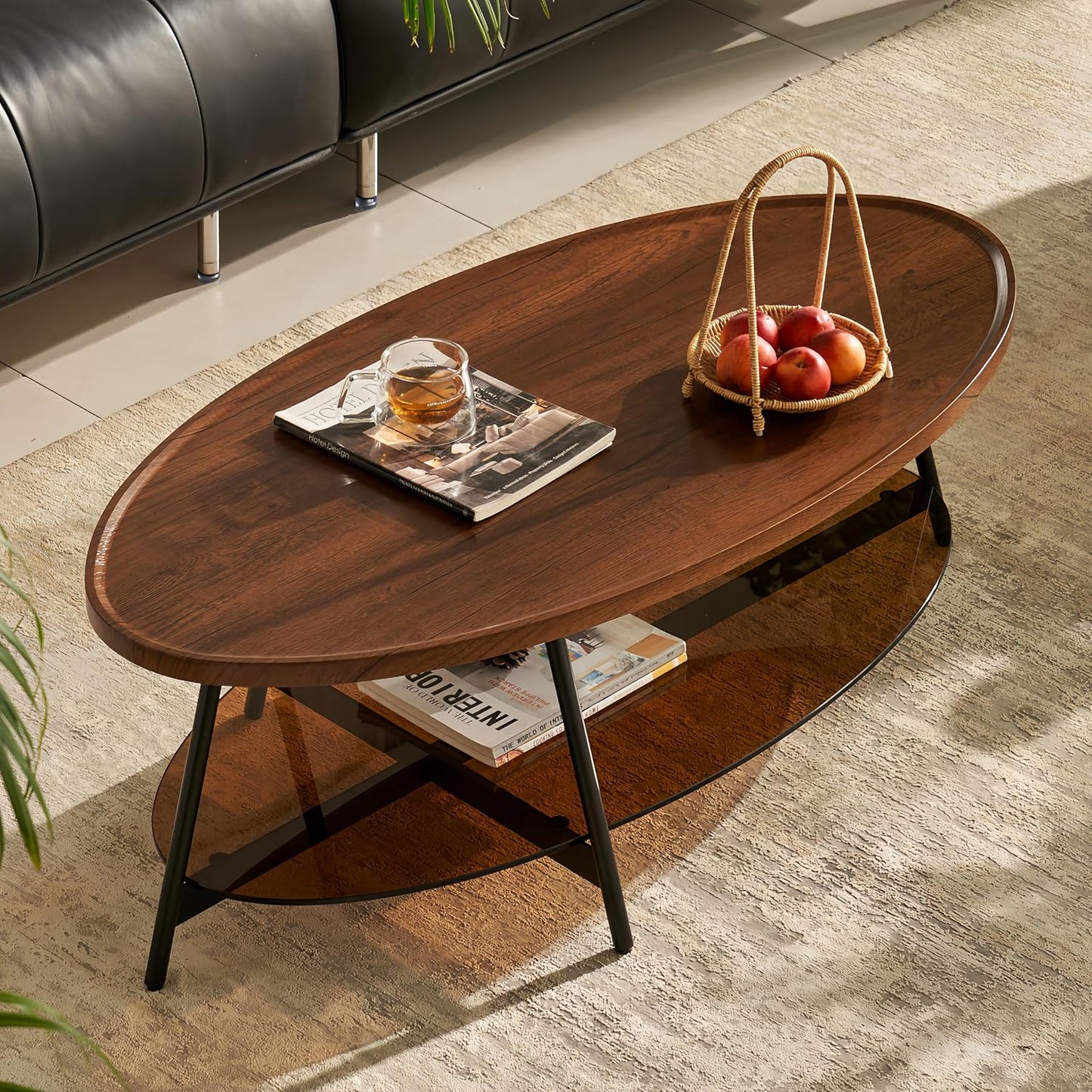 SHRINE Modern Oval Coffee Table