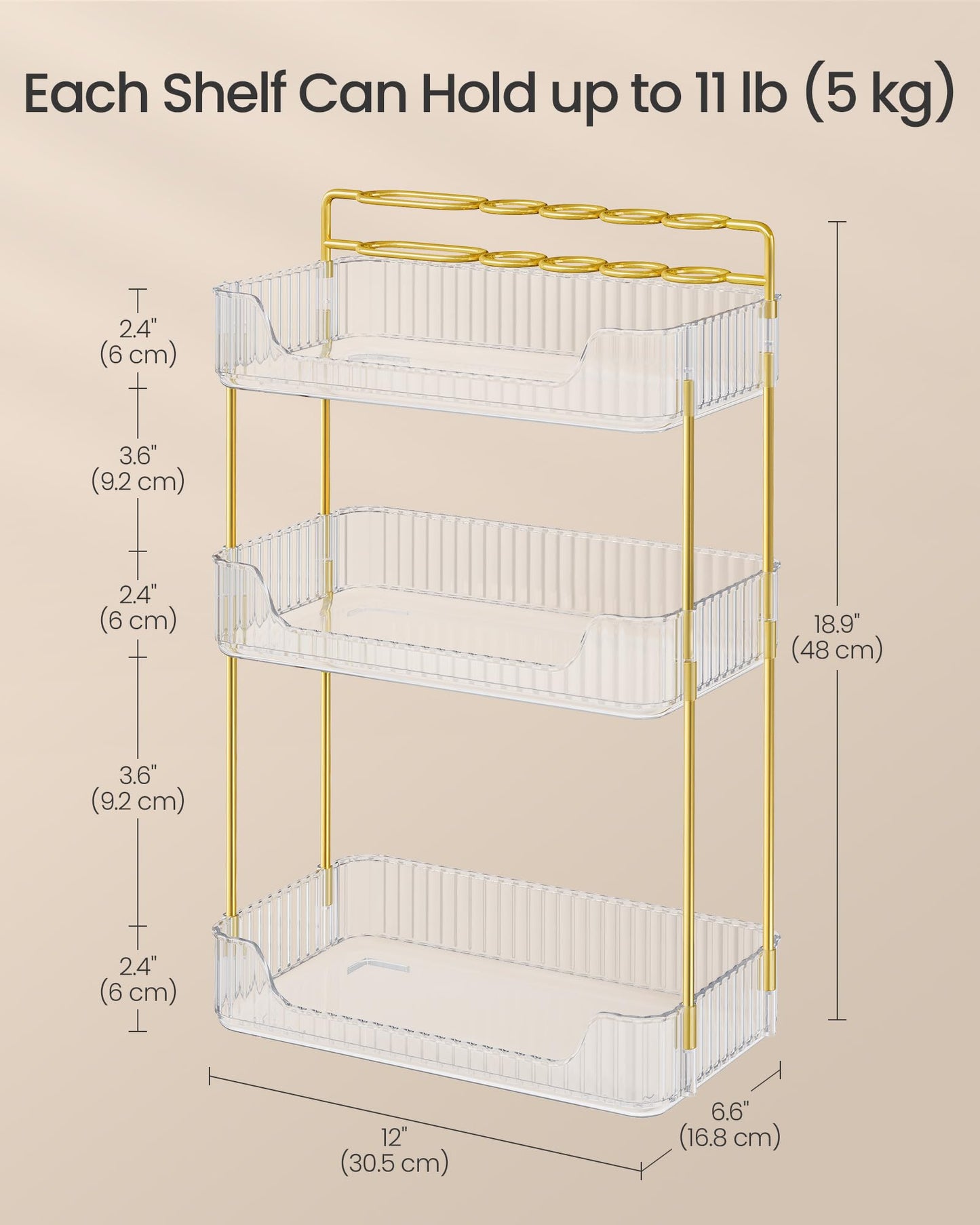 3-Tier Makeup & Skincare Organizer
