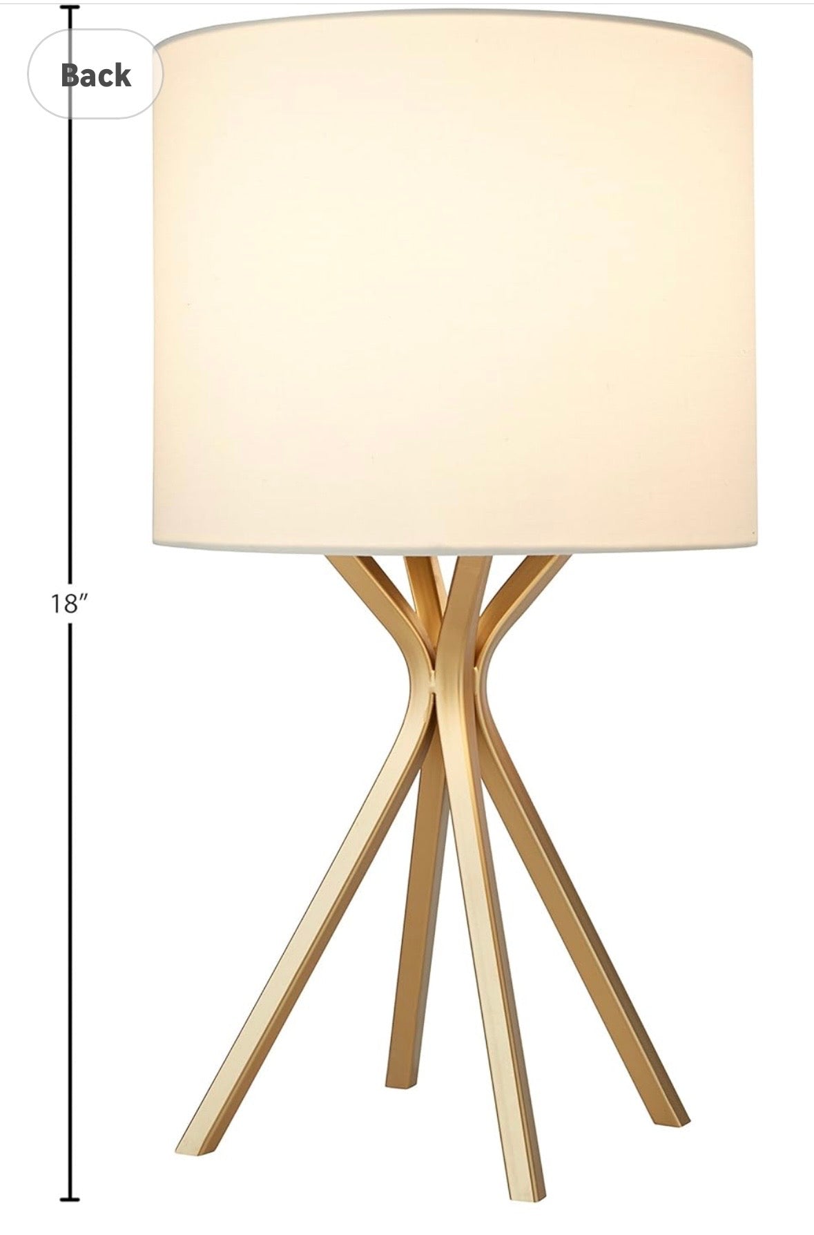 Modern Satin Gold Desk Lamp – Brushed Metal with Linen Shade
