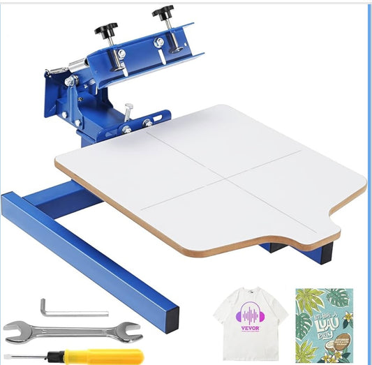 NEW – VEVOR 1-Color 1-Station Screen Printing Machine – T-Shirt Press for Home or Business