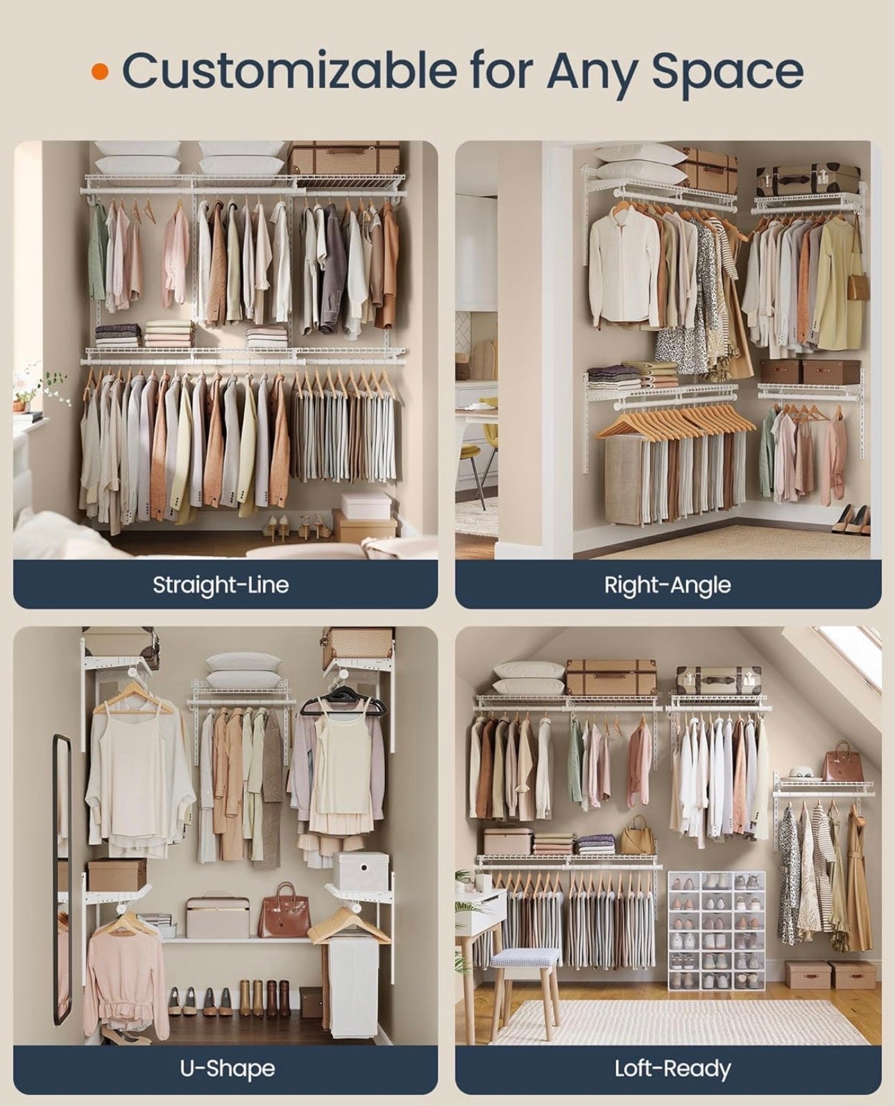 SONGMICS HOME Adjustable Closet System