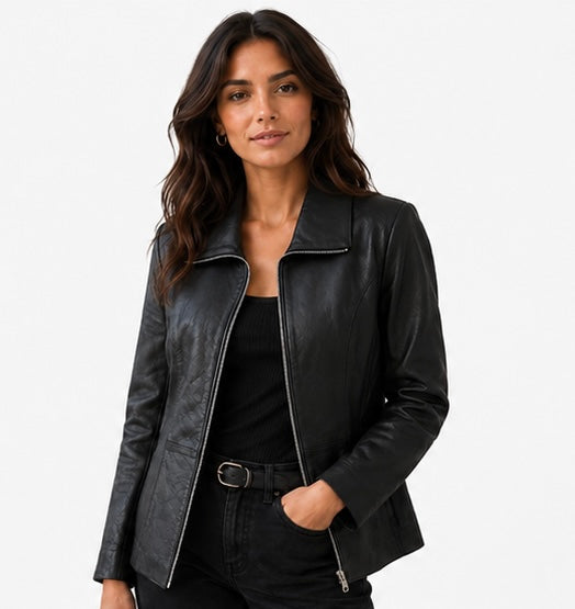 Women’s Genuine Leather Jacket - Size Small