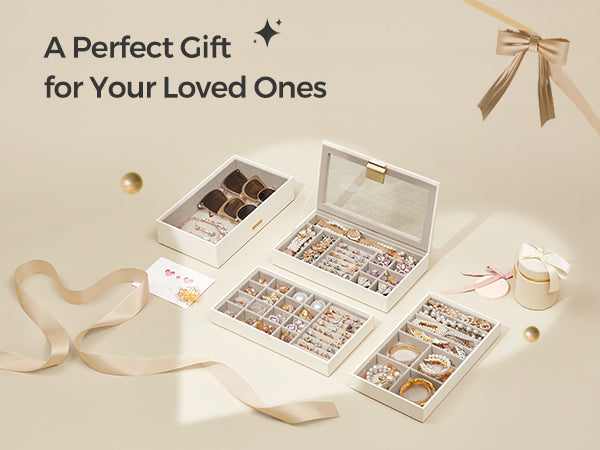 SONGMICS 4-Layer Stackable Jewelry Organizer Box