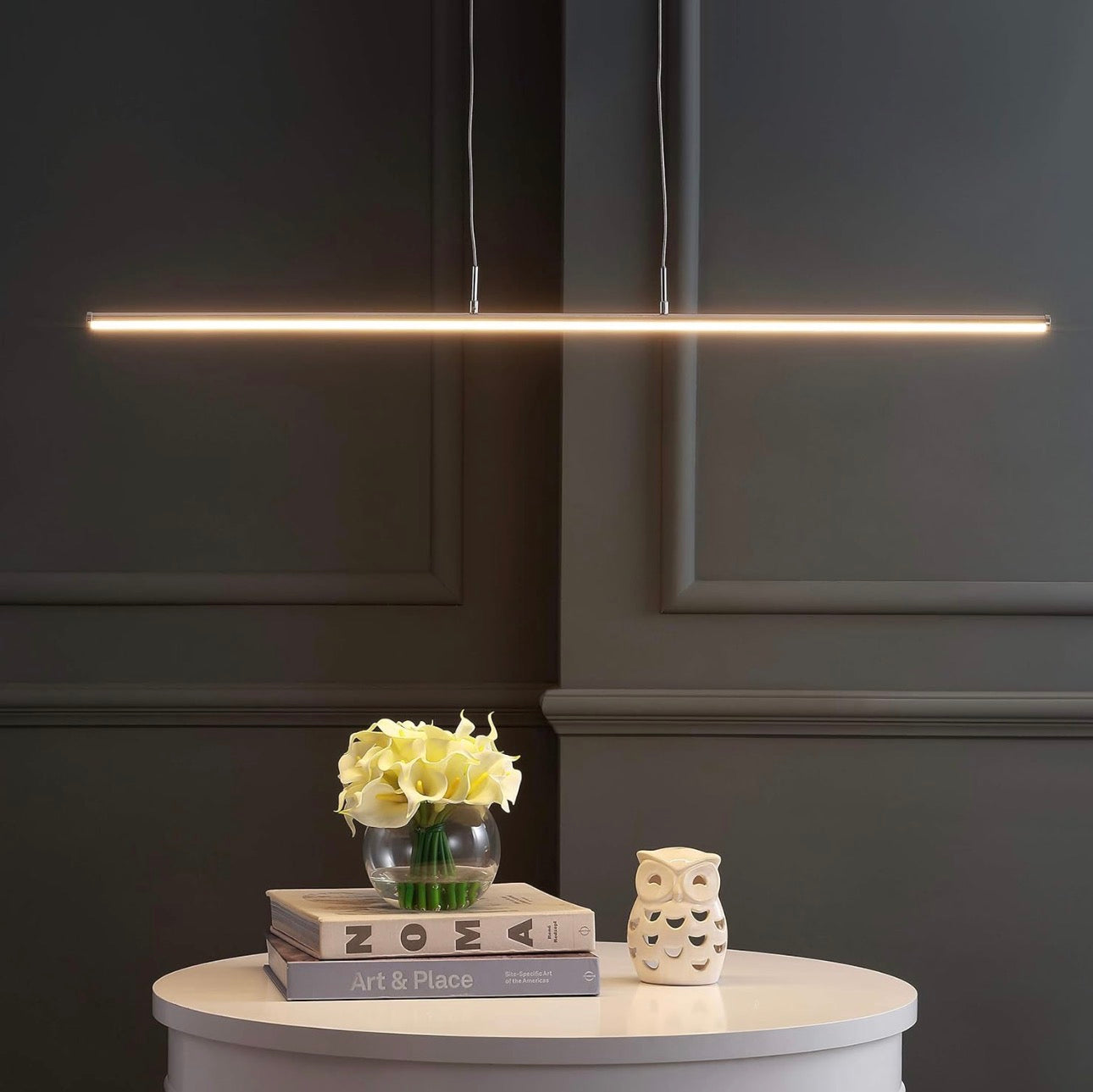 JONATHAN Y Chrome Integrated LED Pendant Light