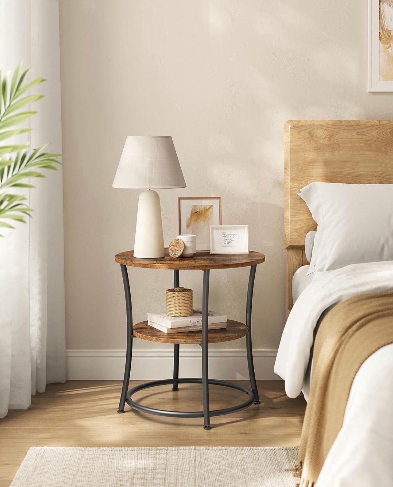 VASAGLE Industrial Round Side Table