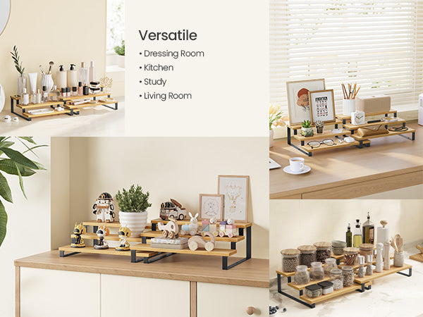 SONGMICS 3-Tier Expandable Spice Rack Set