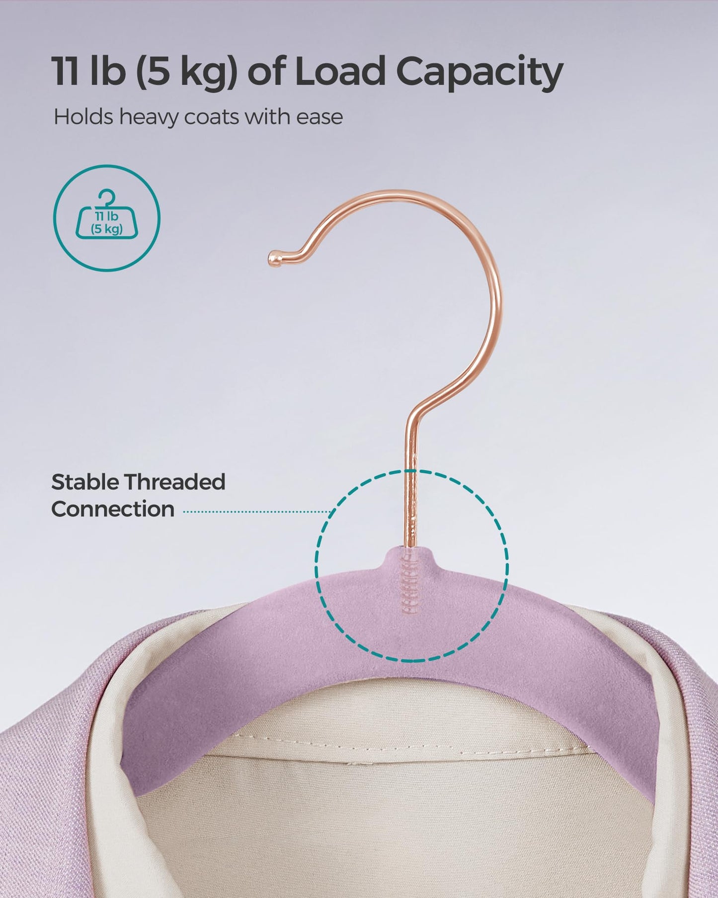 SONGMICS Velvet Slim Hangers – Set of 50