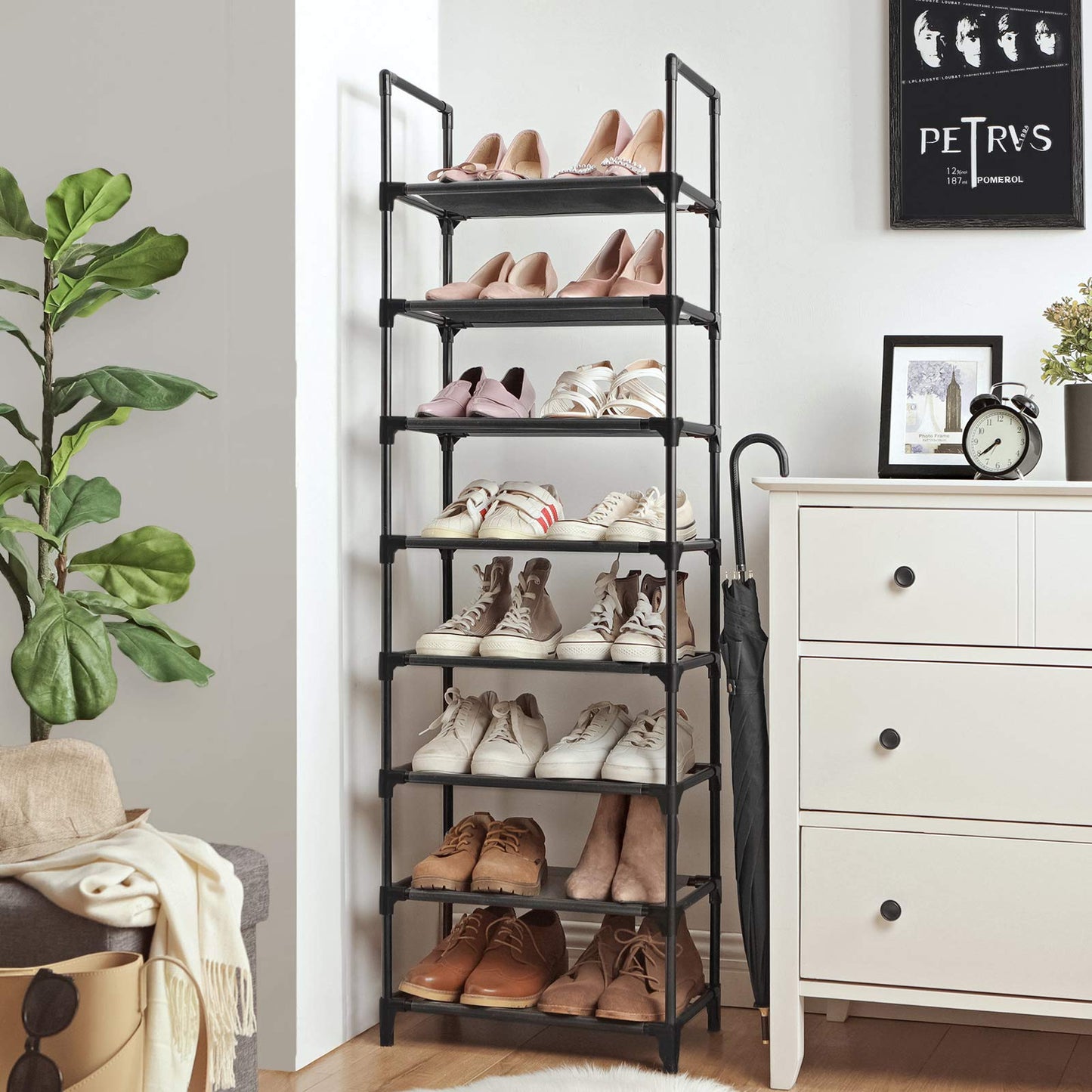 8-Tier Slim Shoe Rack Organizer