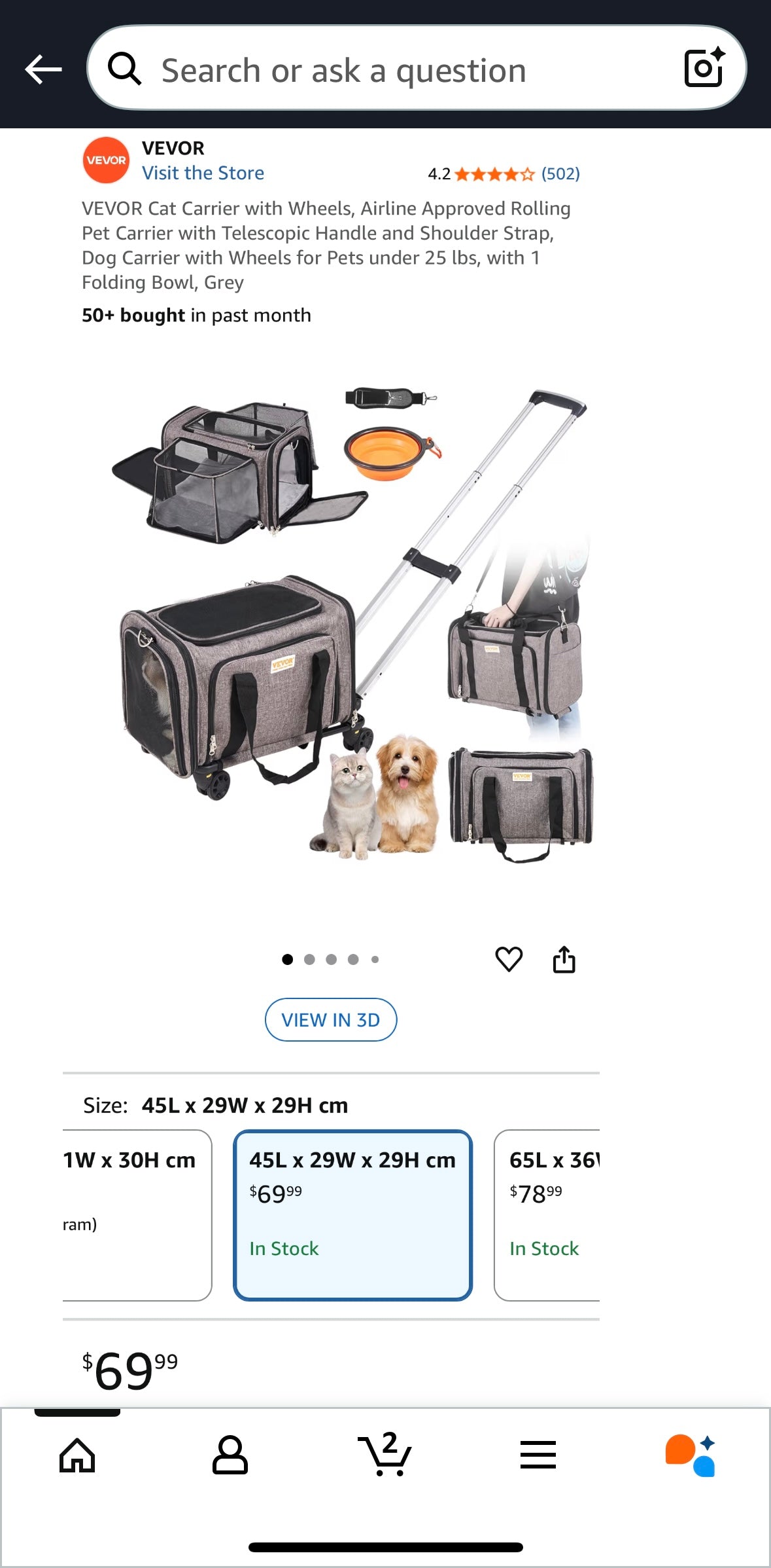 VEVOR Airline-Approved Rolling Pet Carrier — Expandable Cat & Small Dog Travel Bag (Grey)