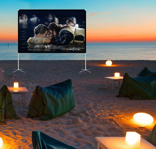 100” Portable Projector Screen with Stand – Indoor & Outdoor Movie Screen