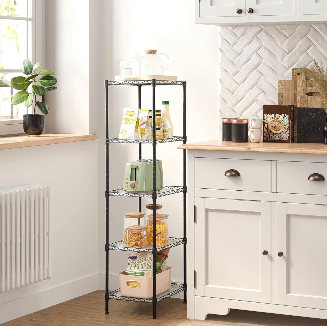 SONGMICS 5-Tier Adjustable Steel Storage Shelf