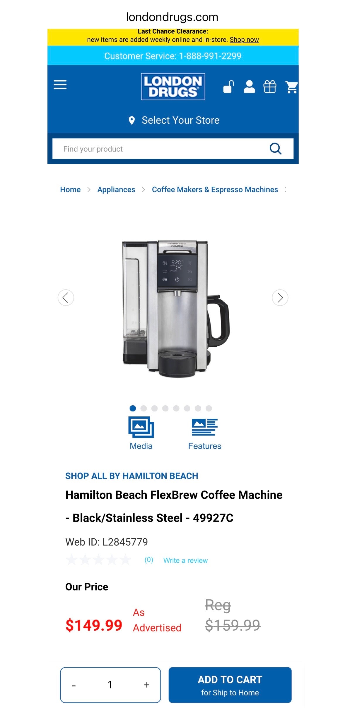 Hamilton Beach FlexBrew Coffee Machine