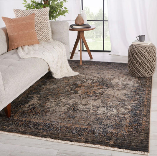 Zefira Collection “Enyo” Vintage Medallion Rug – 8’ x 10’2”
