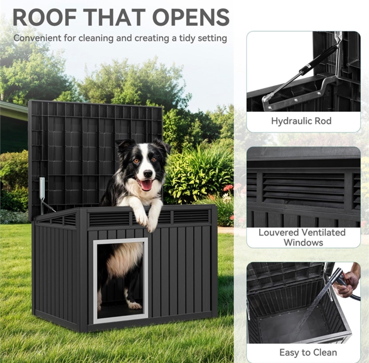 CRO Decor Wood-Grain Pet Cage with Lockable Latch