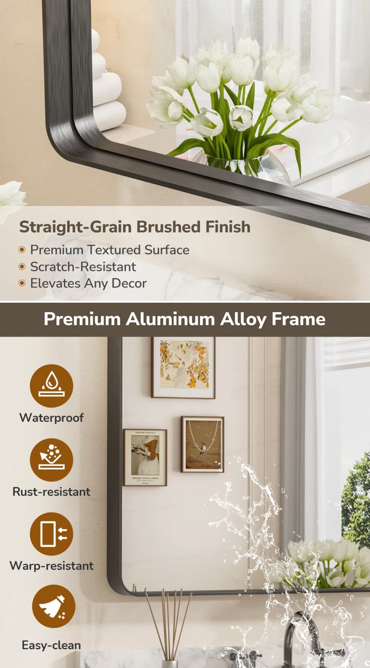 Modern Rectangle Bathroom Mirror