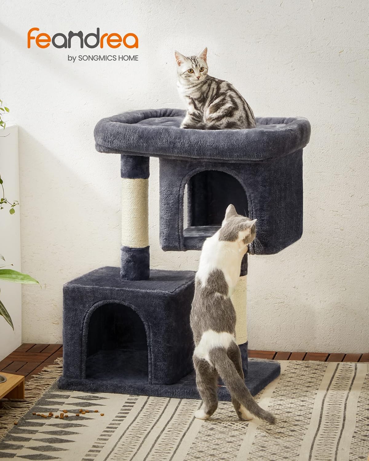 Multi-Level Cat Tree with Large Perch & Dual Cat Caves