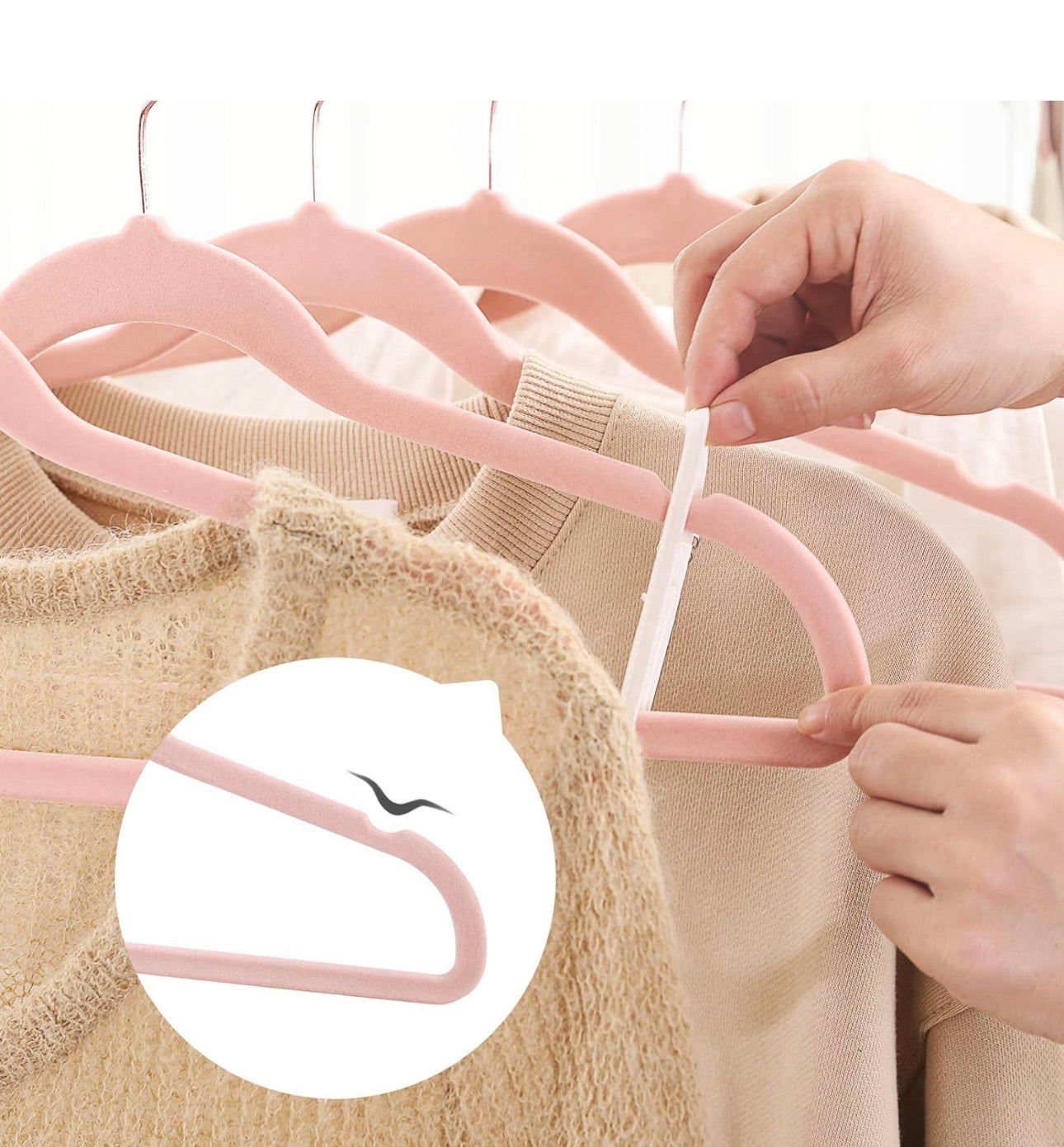 SONGMICS 50-Pack Velvet Non-Slip Hangers