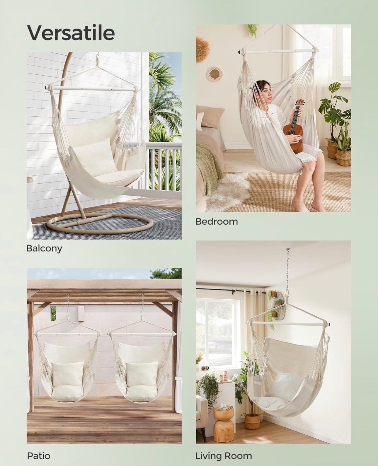 SONGMICS Hanging Hammock Chair