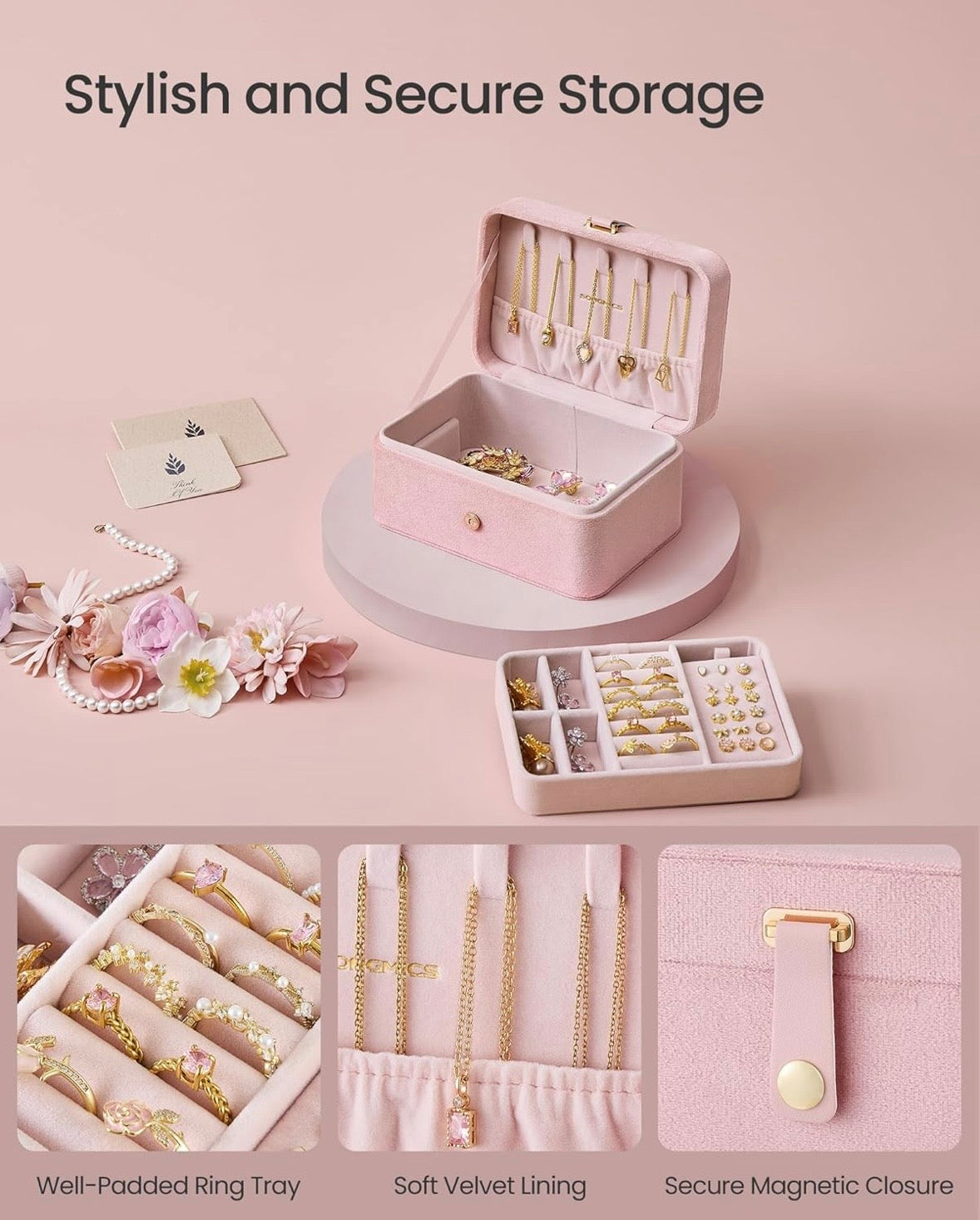 SONGMICS Travel Jewelry Organizer