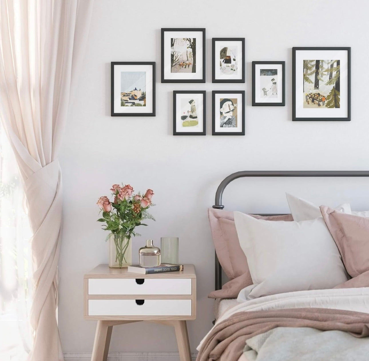 SONGMICS 7-Piece Gallery Wall Picture Frame Set