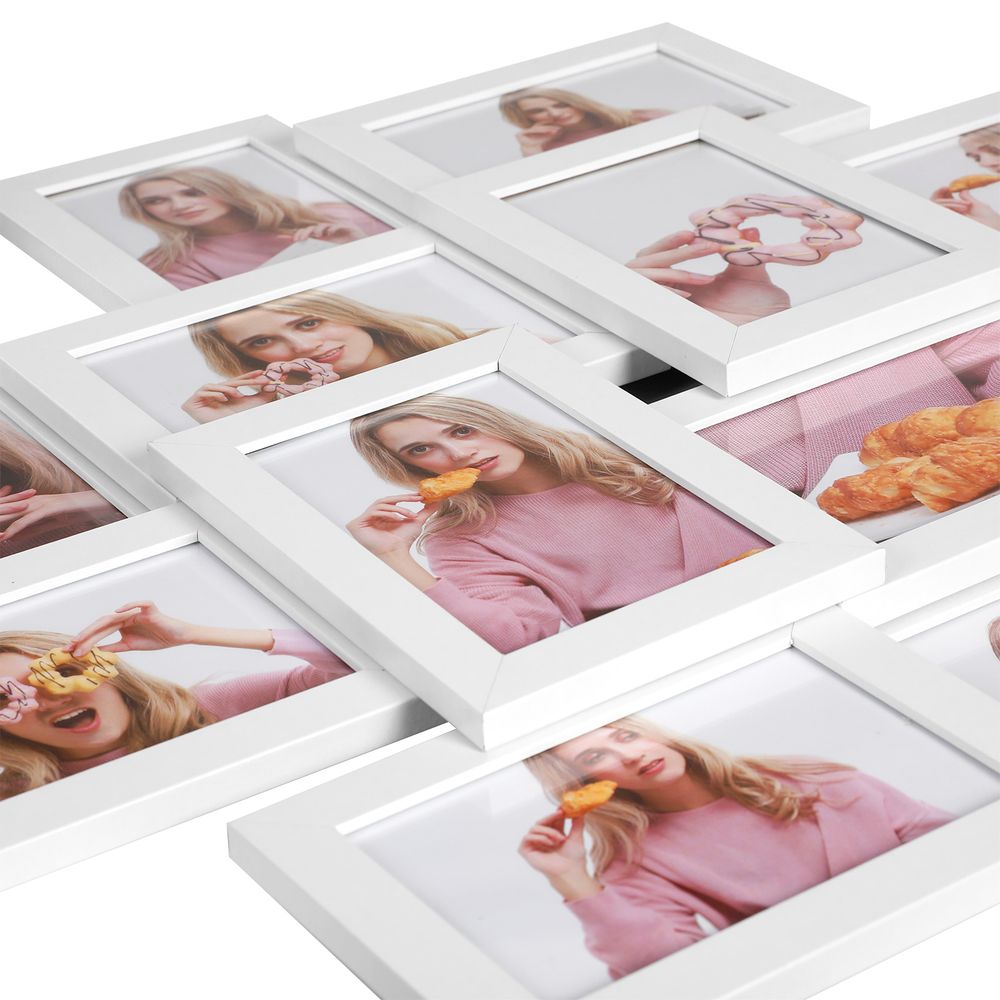 SONGMICS 12-Pack White Collage Picture Frame Set – 4 × 6 in