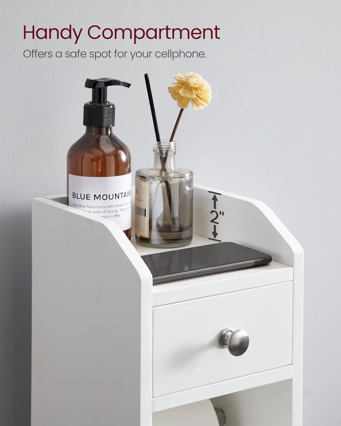 VASAGLE Slim Bathroom Storage Cabinet