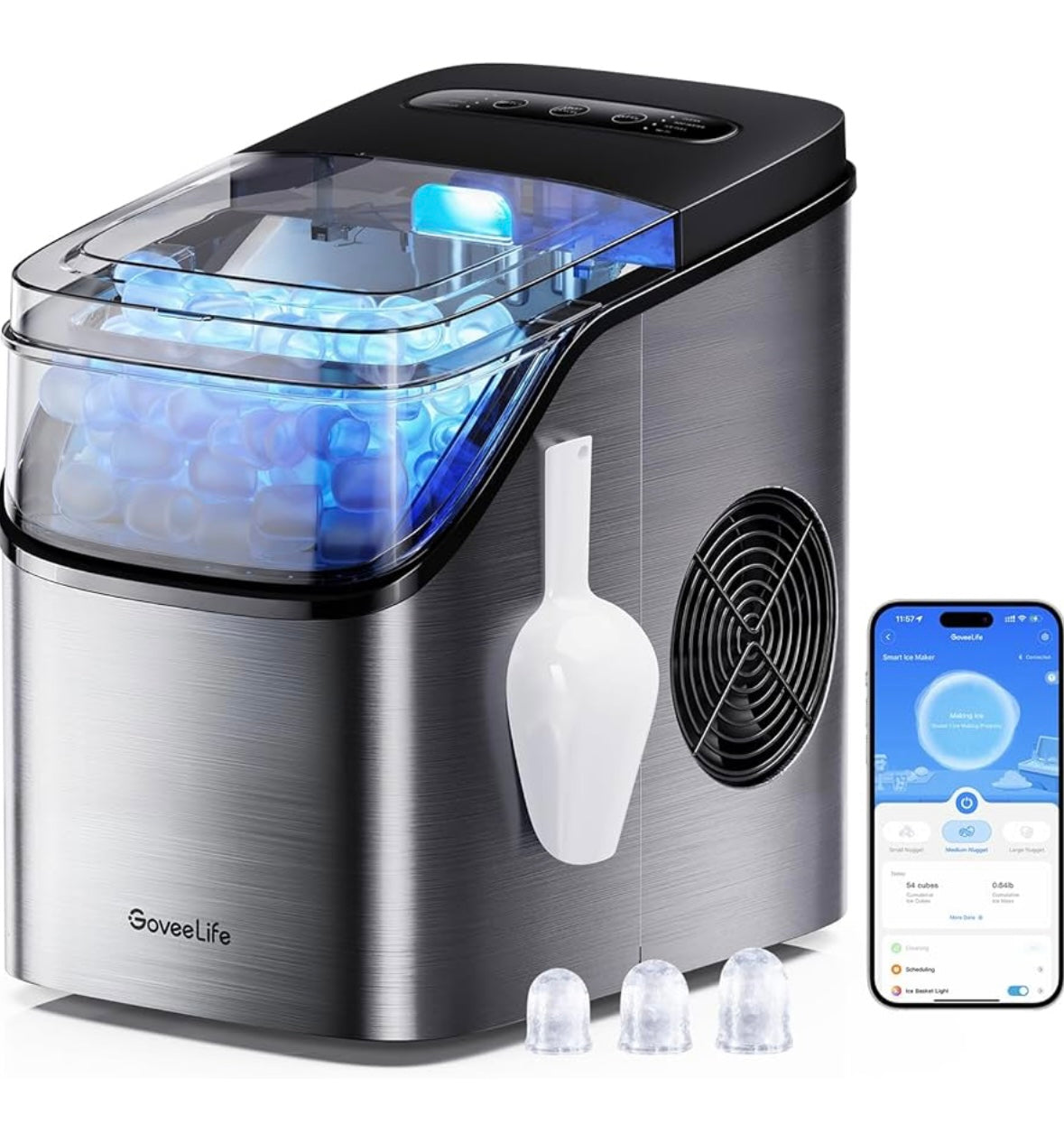 NEW – GoveeLife Smart Countertop Ice Maker (Model H717D) – Wi-Fi App & Voice Control