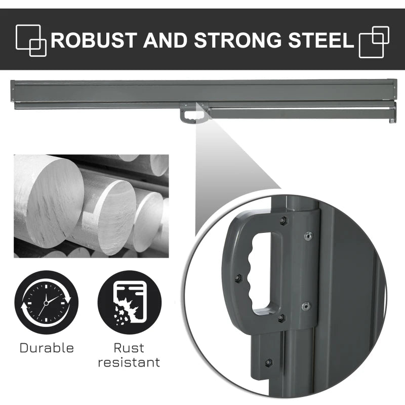 Outsunny Retractable Patio Privacy Side Awning