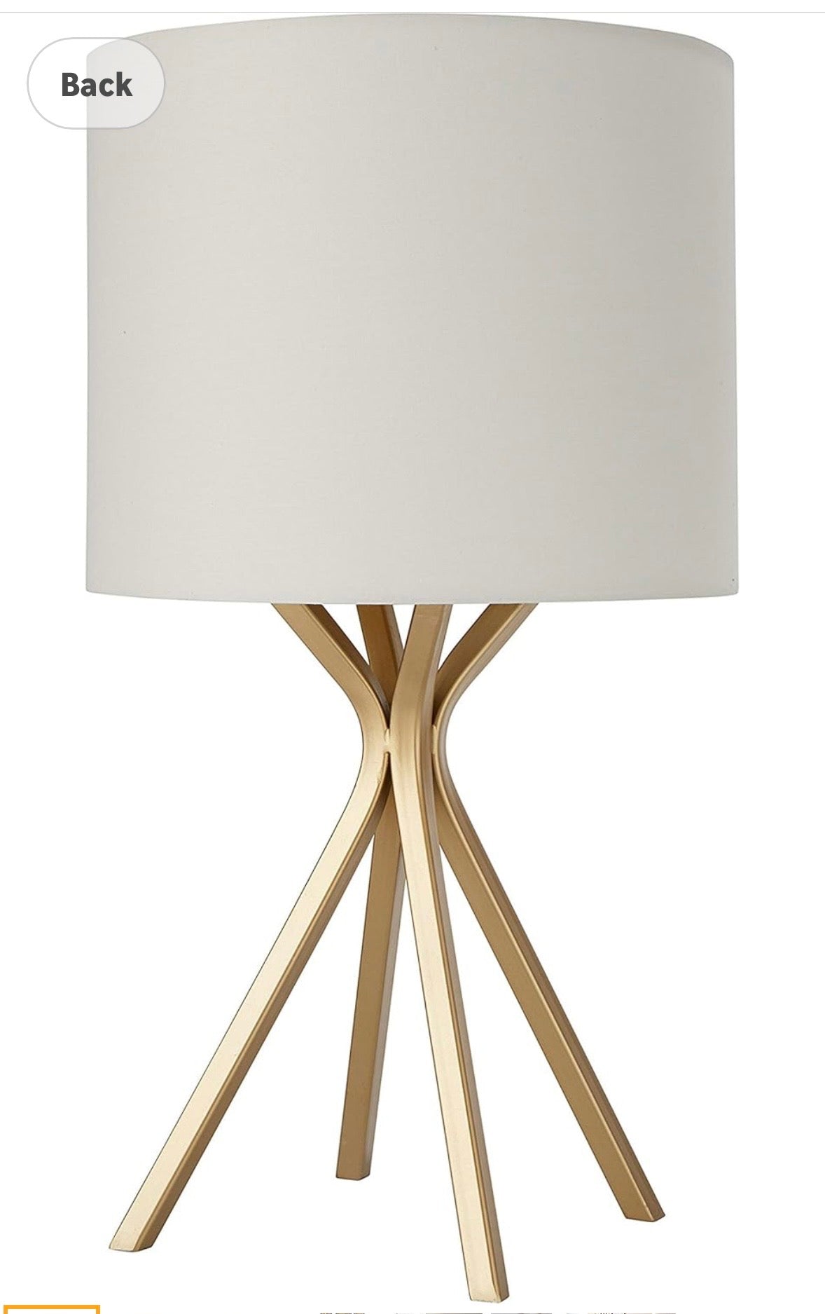 Modern Satin Gold Desk Lamp – Brushed Metal with Linen Shade