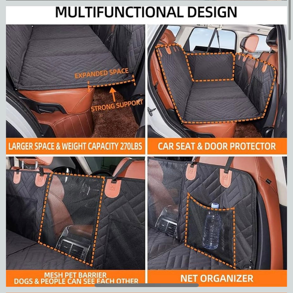 MIMIGLOO Universal Fit Pet Car Seat Cover – Only $30!