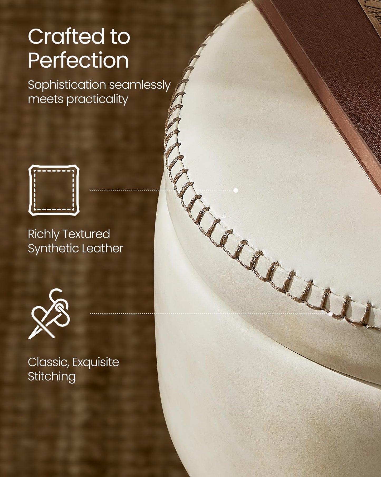 VASAGLE EKHO Storage Ottoman Stool