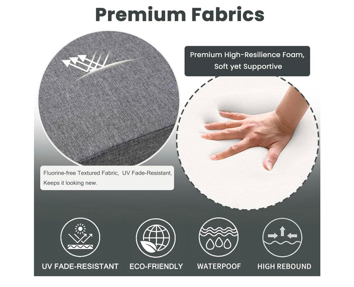 Battilo Memory Foam Chair Cushions – Set of 4