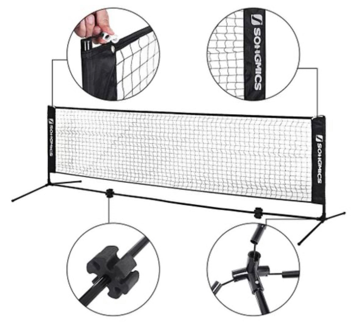 Portable Adjustable Badminton Net Set – Multi-Sport Outdoor Game
