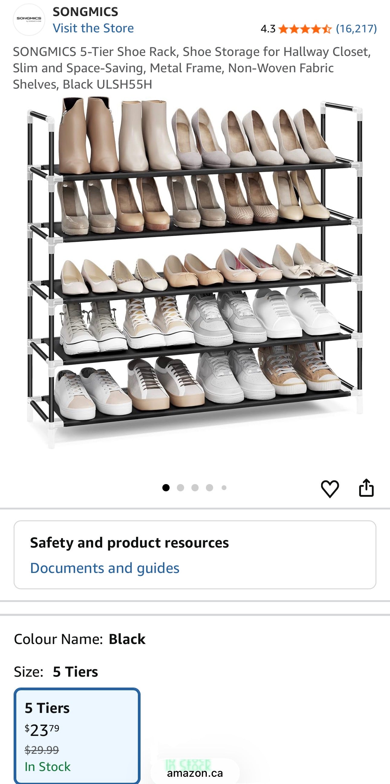 5-Tier Shoe Rack