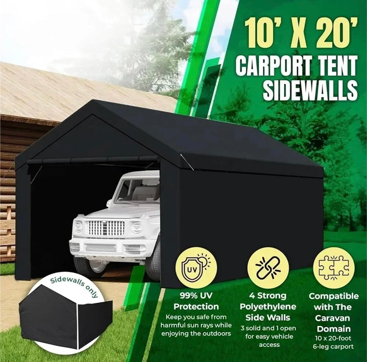 NEW – 7DEYAB Heavy-Duty Replacement Shelter Fabric (Canopy Only)