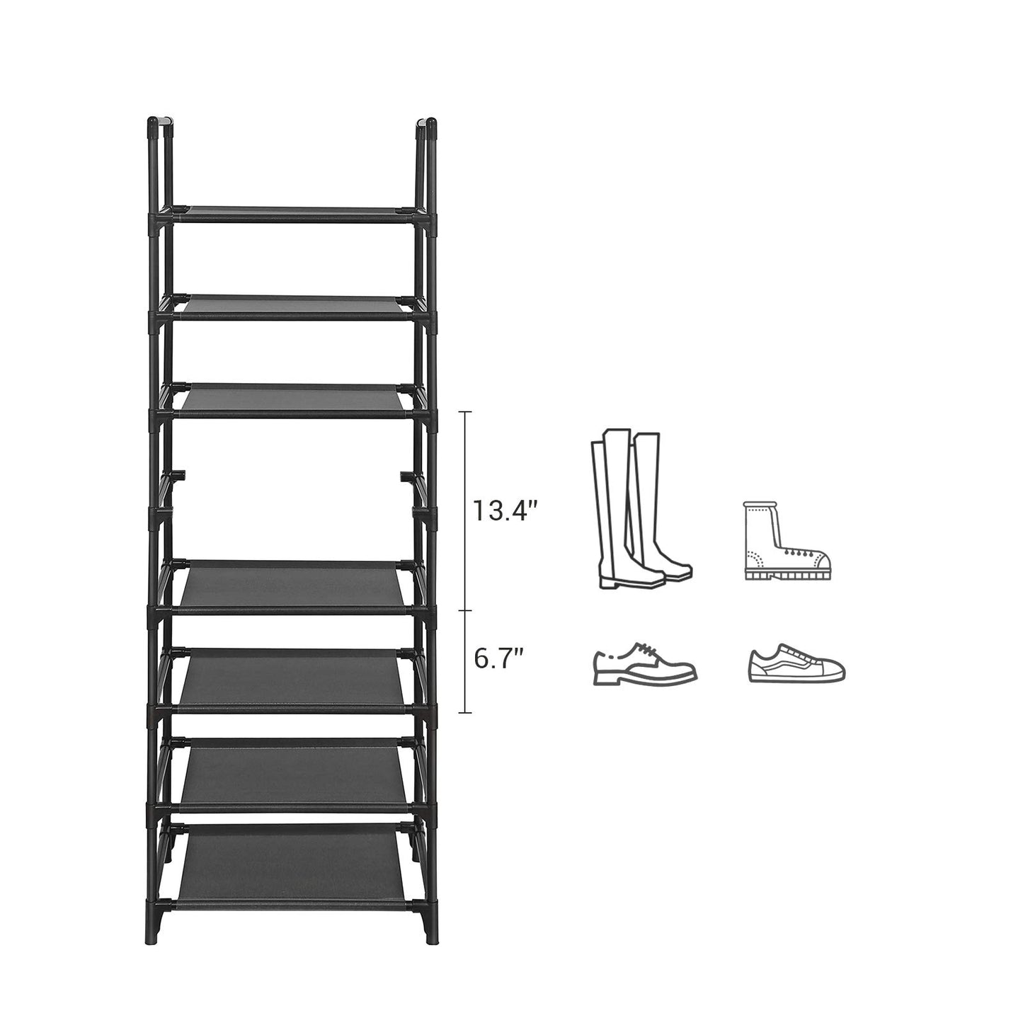 8-Tier Slim Shoe Rack Organizer